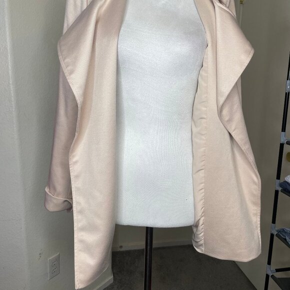 Adrianna Papell Champagne Blush Drape Front Blazer Small Office Classic Sleek - Picture 3 of 12